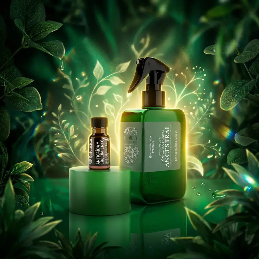 Dúo capilar premium con tónico ancestral y ampolleta intensiva. Apoya el fortalecimiento del cabello y el cuidado profundo del cuero cabelludo con ingredientes naturales.