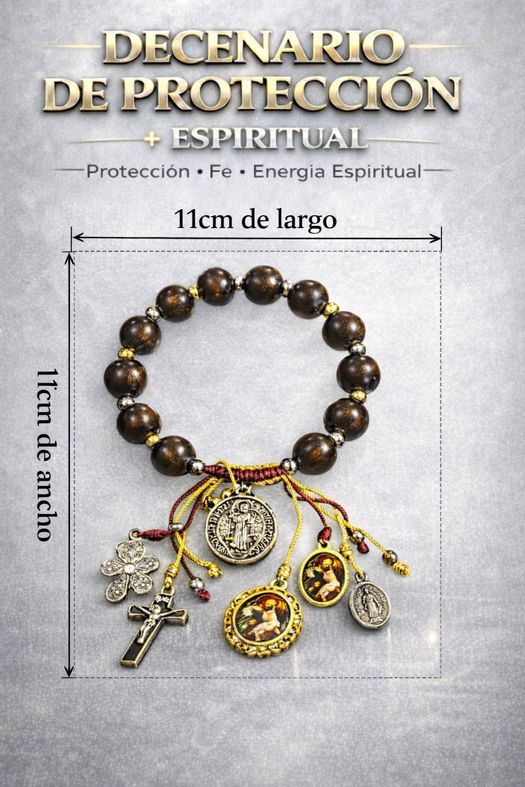 Compra decenario grande de santos católico, ideal para oración diaria, fortalecimiento de la fe y acompañamiento espiritual.