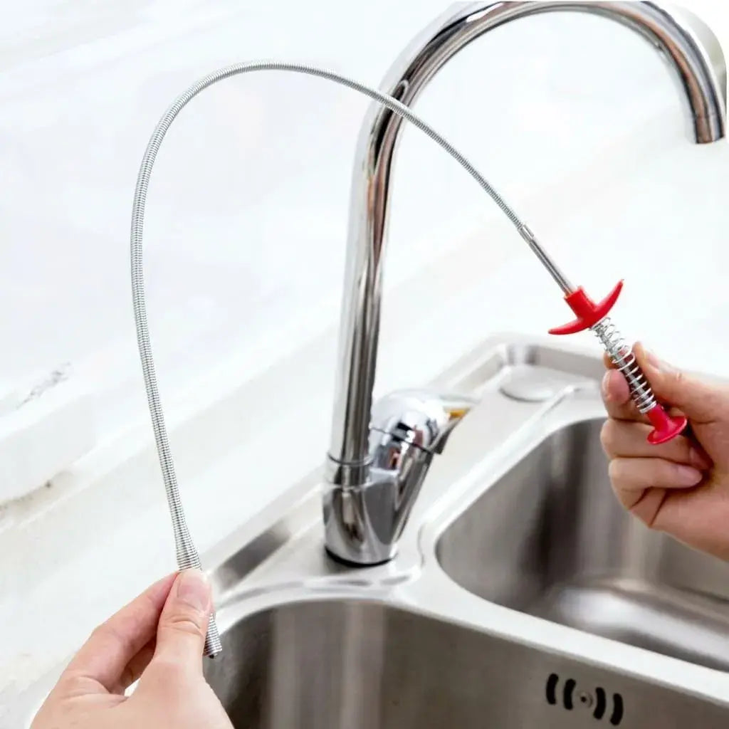 Destapacaños Flexible con Garra 50 cm para lavamanos, duchas, tuberías y desagües. Herramienta reutilizable, práctica y fácil de usar sin químicos.