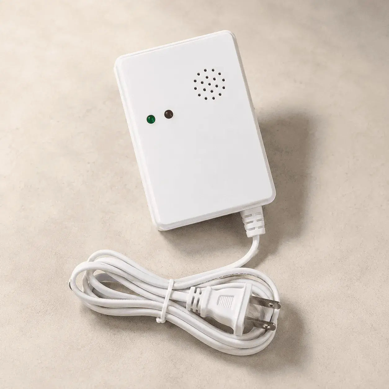 Detector de gas natural y monóxido de carbono de 110 V con alarma sonora y luz LED. Ideal para cocinas, hogares, bodegas, garajes y empresas.