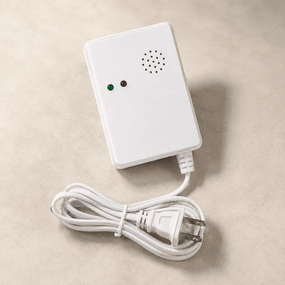 Detector de gas natural y monóxido de carbono de 110 V con alarma sonora y luz LED. Ideal para cocinas, hogares, bodegas, garajes y empresas.