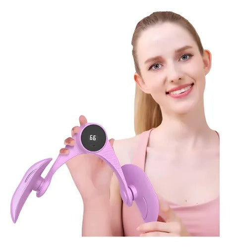 Ejercitador Kegel para suelo pélvico, muslos, glúteos y cadera, con diseño ergonómico, resorte de resistencia, apoyo ajustable 360° y materiales antideslizantes.