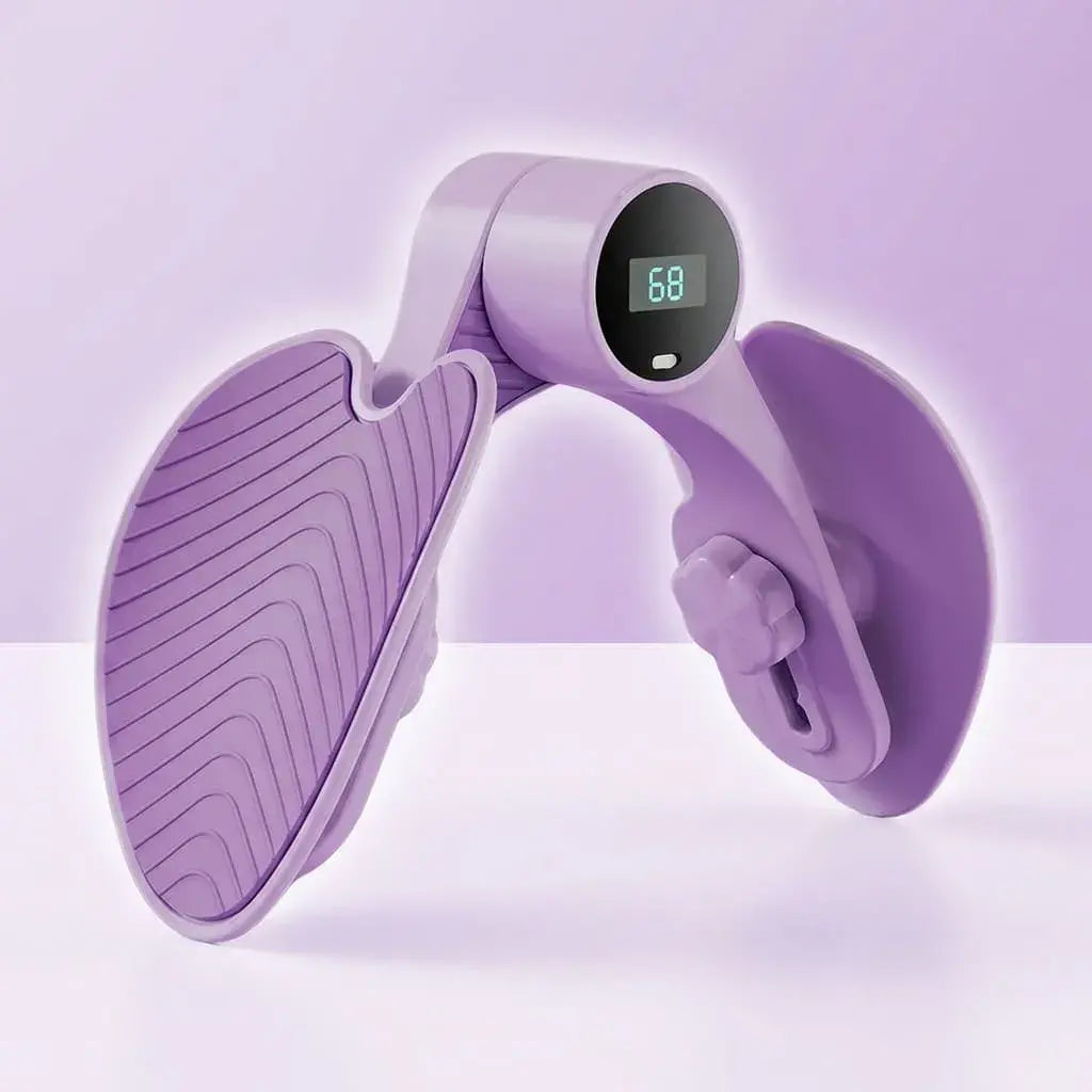 Ejercitador de suelo pélvico con contador para muslos, glúteos y entrenamiento funcional en casa. Diseño ergonómico, compacto y fácil de usar.