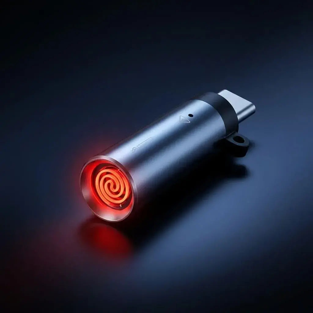 Encendedor Eléctrico recargable USB Tipo C sin gas, reutilizable, portátil y resistente al viento. Incluye cable de carga y sistema de encendido sin llama.