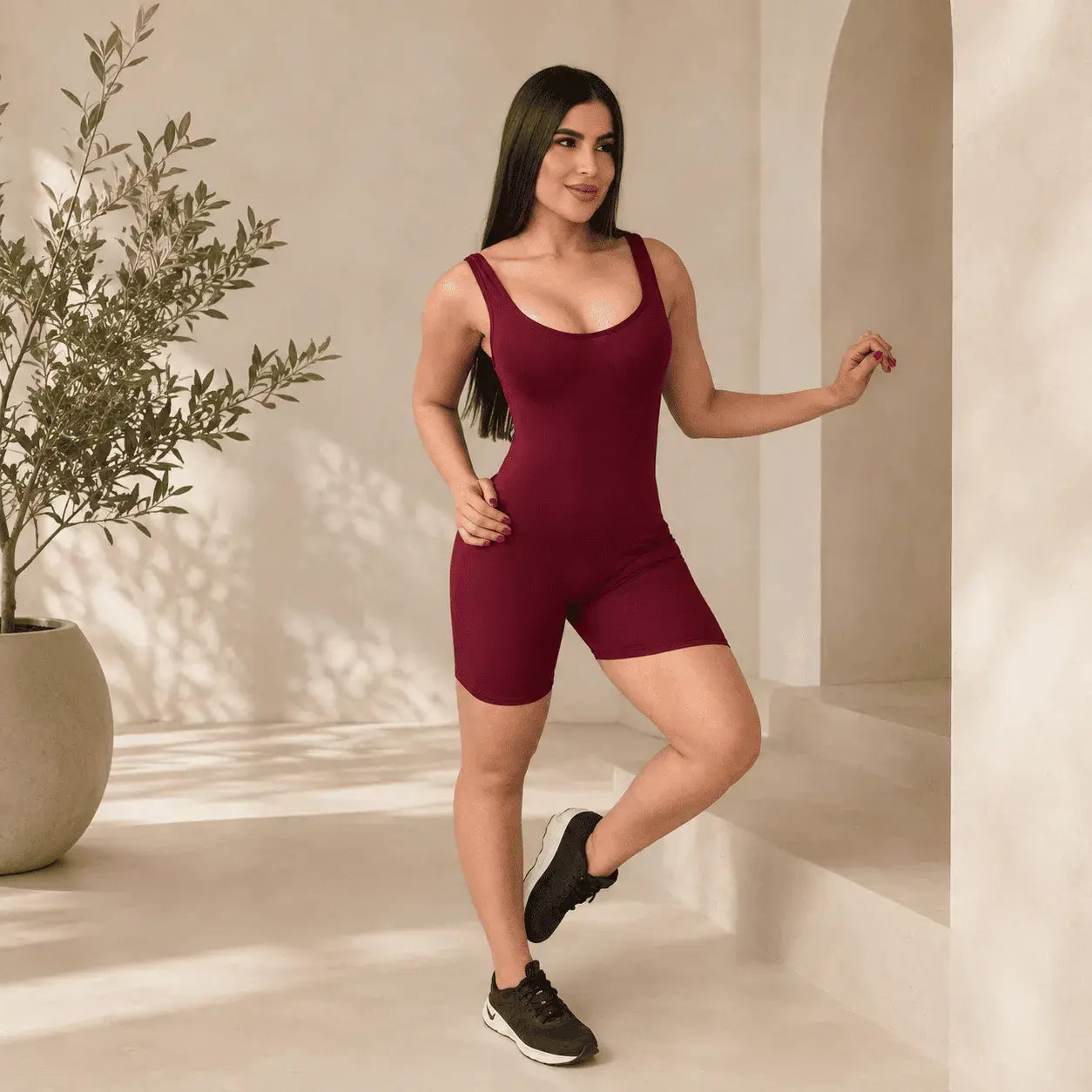 Compra enterizo esqueleto corto para mujer push up en supplex 320g, moldeador, cómodo y elástico, talla única S a L.