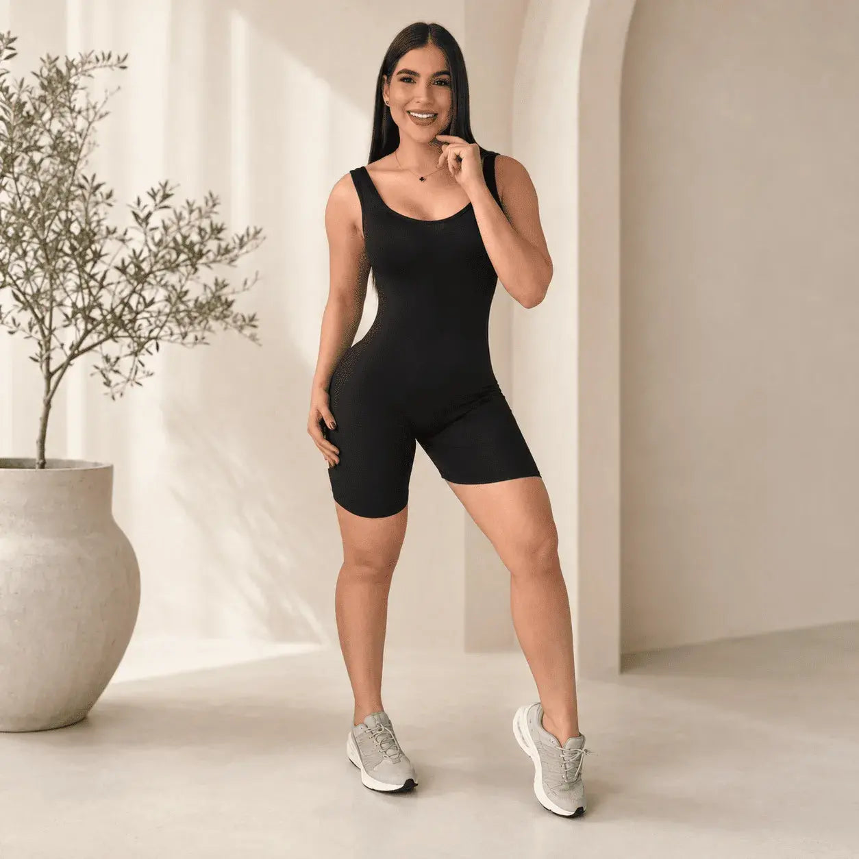 Compra enterizo esqueleto corto para mujer push up en supplex 320g, moldeador, cómodo y elástico, talla única S a L.