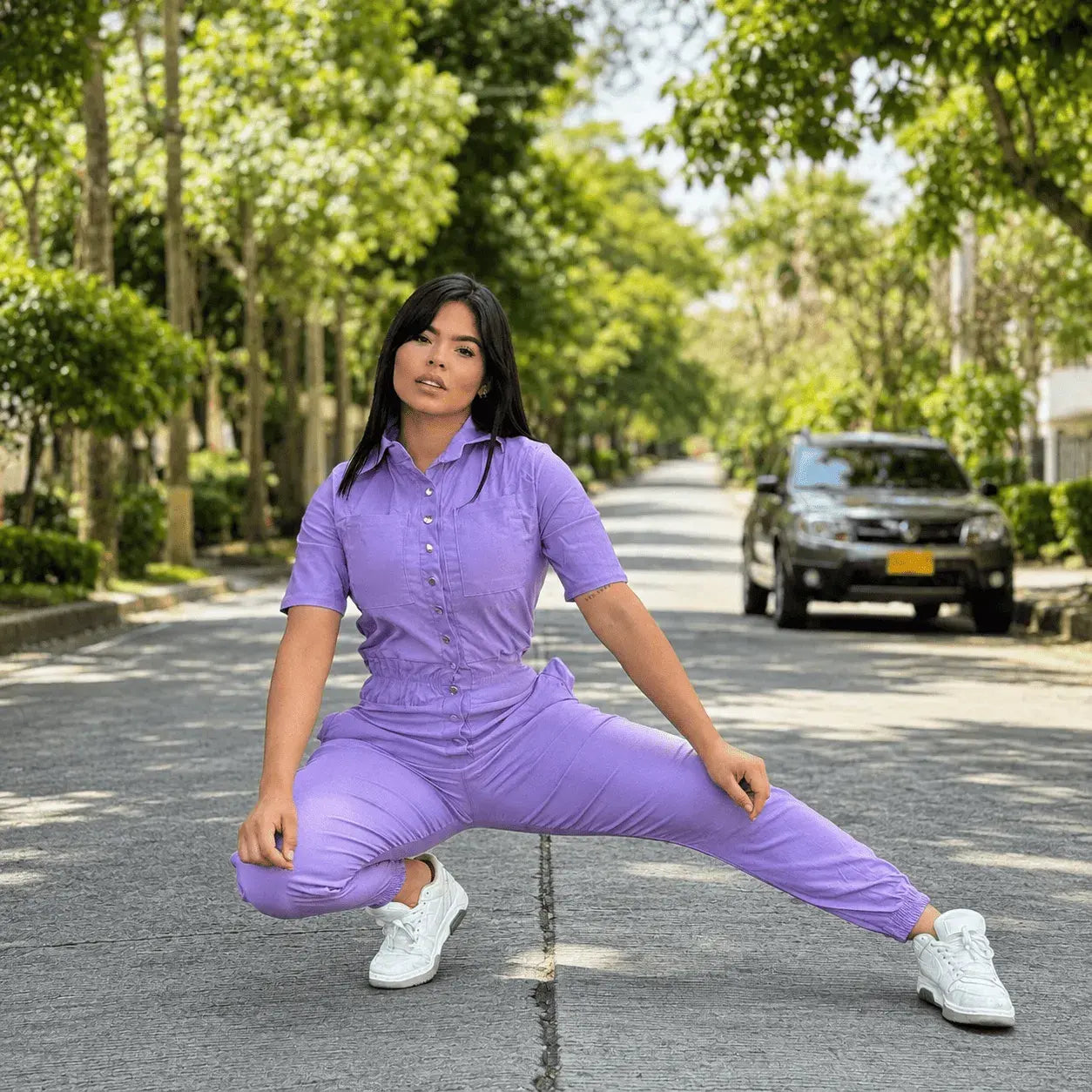 Compra enterizo para mujer Ref 0058J en bengalina licrada, moldeador y elegante, disponible en tallas S a XL con ajuste perfecto.