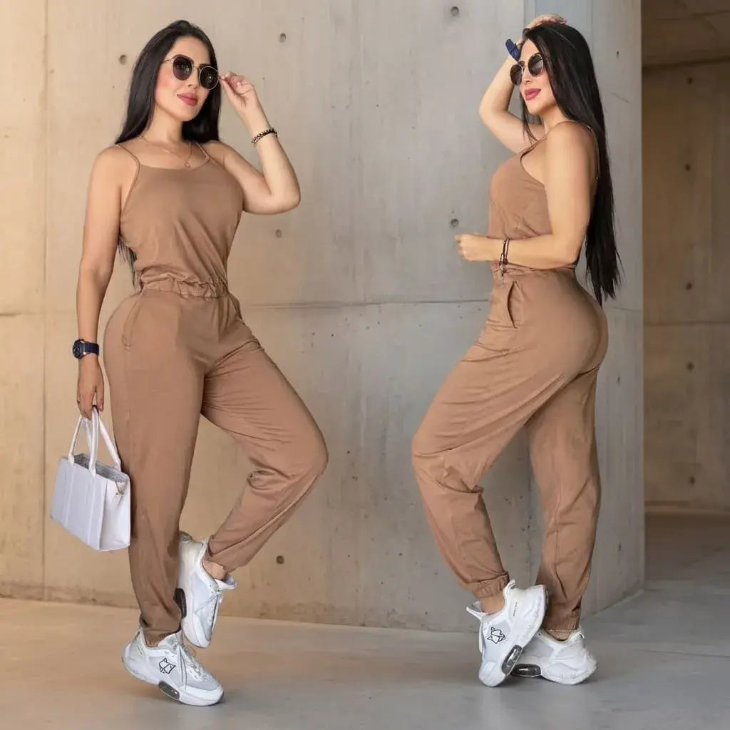 Enterizo para mujer en algodón talla única adaptable de la 8 a la 14. Cómodo, fresco y disponible en variedad de colores y estilos para looks casuales.