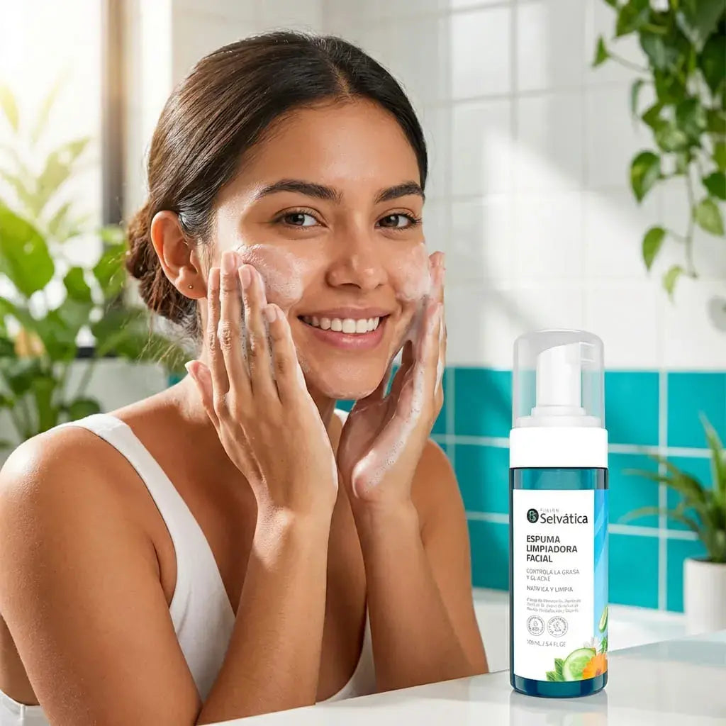 Espuma limpiadora facial tipo mousse con pH balanceado que limpia, controla la grasa y deja la piel fresca, suave y equilibrada para el uso diario.