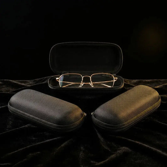 Estuche protector para gafas DROPS, compacto y resistente, ideal para lentes de lectura, gafas de sol, monturas, transporte y uso diario.