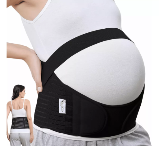 Faja prenatal ajustable con soporte abdominal y lumbar, cómoda y transpirable para uso diario en embarazo.