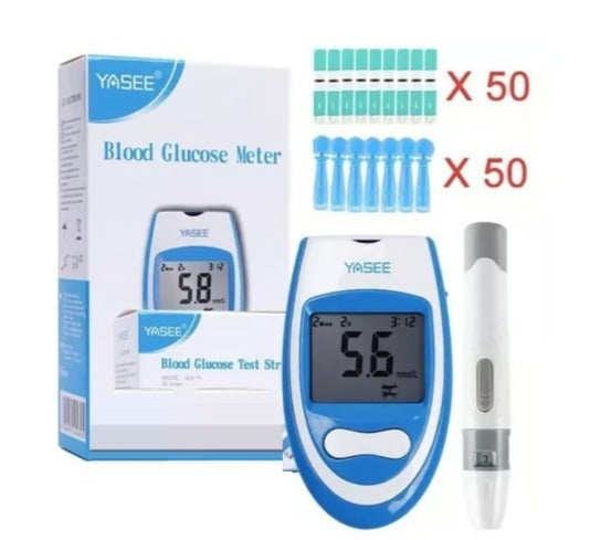 Glucómetro digital con medición en 5 segundos, memoria 500 registros y pantalla LCD fácil de usar.