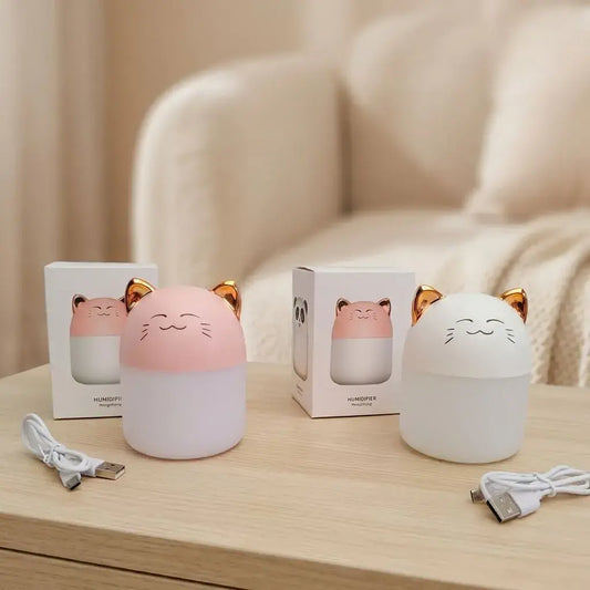 Humidificador de aire diseño conejo con aromaterapia, funcionamiento silencioso y estilo decorativo para habitación, oficina, sala o escritorio.