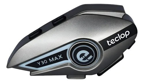 Intercomunicador Bluetooth 5.3 para casco de moto con cancelación de ruido, IPX6, llamadas manos libres, música, GPS, conexión dual, batería de 1000 mAh y carga USB.