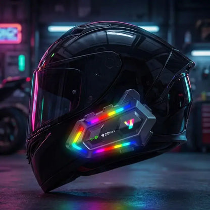 Intercomunicador Bluetooth Y20 Max para casco de motocicleta, ideal para llamadas, música, navegación y comunicación durante tus recorridos.