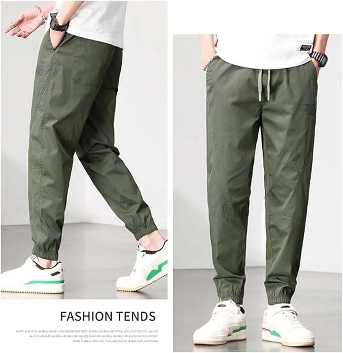 Jogger casual hombre en algodón y poliéster con cintura elástica y puños ajustados. Cómodo, moderno y perfecto para uso diario en Colombia.