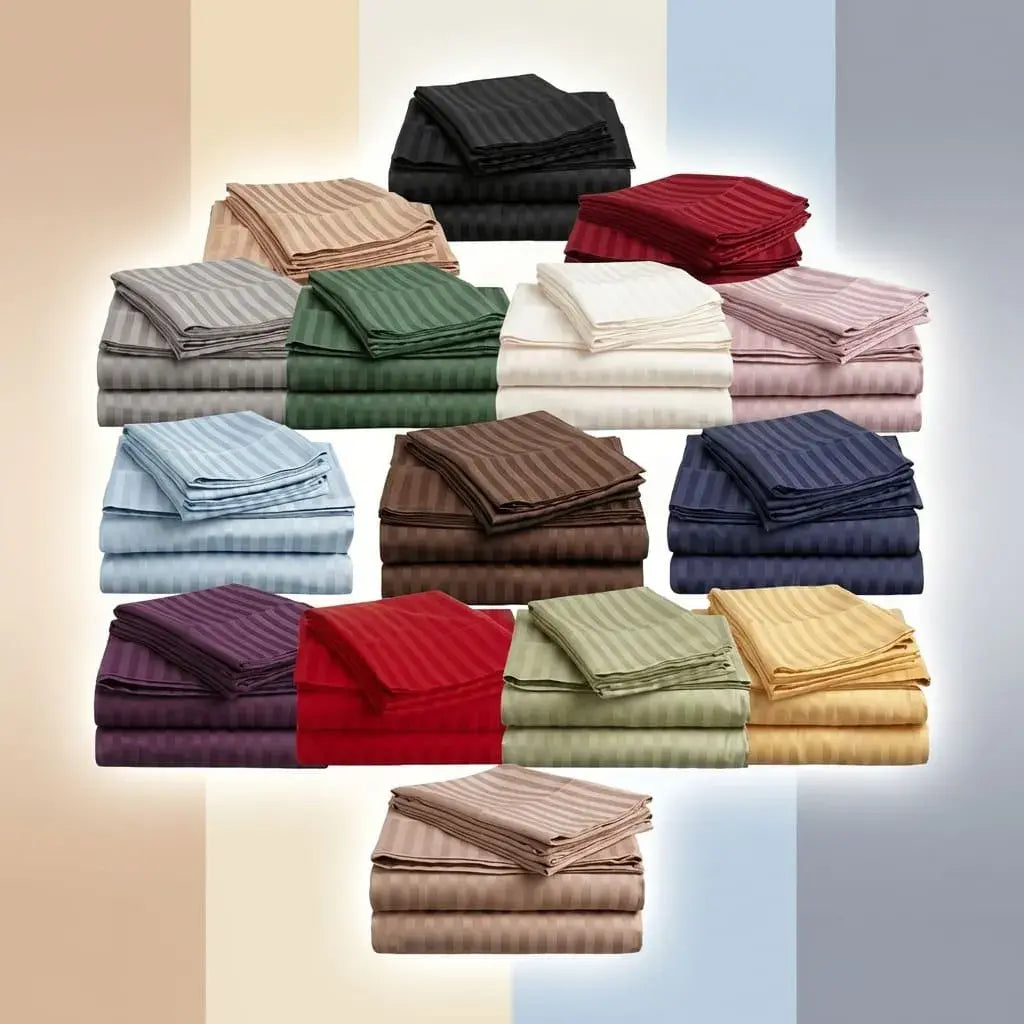 Juego de sábanas estampadas de 600 hilos, suaves y resistentes, con planchado permanente. Ideal para renovar la ropa de cama con confort y durabilidad.