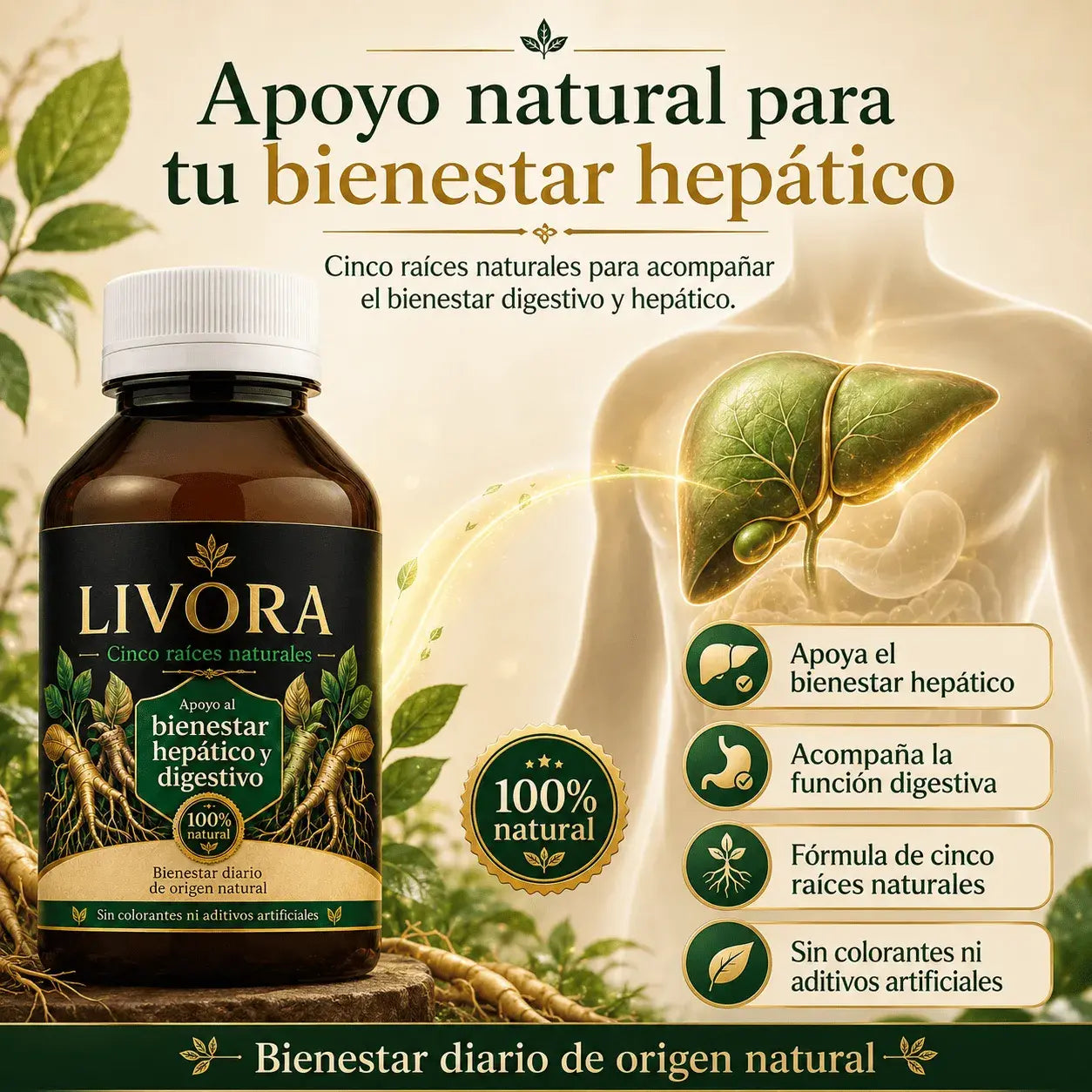 
Pesadez después de comer. Digestión lenta. Cansancio sin razón. Tu cuerpo lleva meses mandándote señales — y tú ya lo sabes.