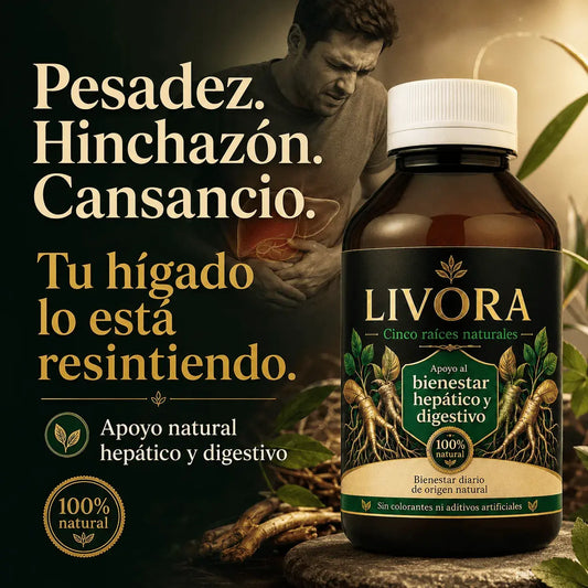 
Pesadez después de comer. Digestión lenta. Cansancio sin razón. Tu cuerpo lleva meses mandándote señales — y tú ya lo sabes.