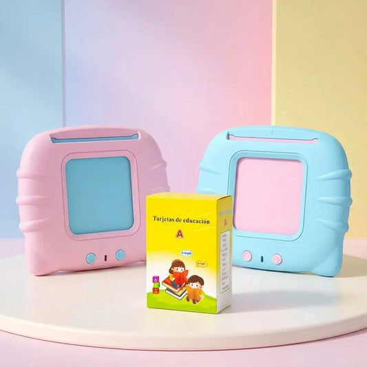 Lector interactivo para niños con 112 tarjetas educativas, sonidos y aprendizaje de idiomas. Juguete educativo recargable por USB.