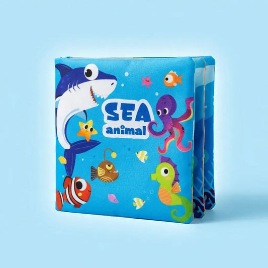 Libro de tela para bebé con sonido y diseño de animales marinos. Juguete educativo suave y seguro que estimula el desarrollo cognitivo de 0 a 3 años.