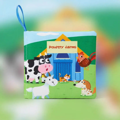 Libro de tela para bebé con sonido y diseño de animales marinos. Juguete educativo suave y seguro que estimula el desarrollo cognitivo de 0 a 3 años.