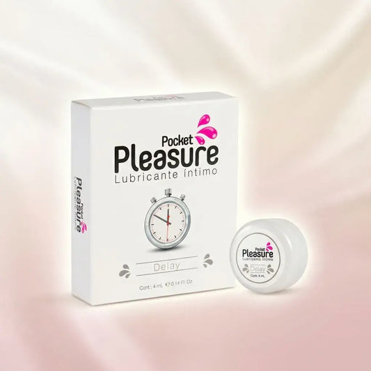 Lubricante íntimo Delay Pocket Pleasure 4 ml con efecto retardante. Ayuda a prolongar el tiempo antes de la eyaculación. Uso externo.