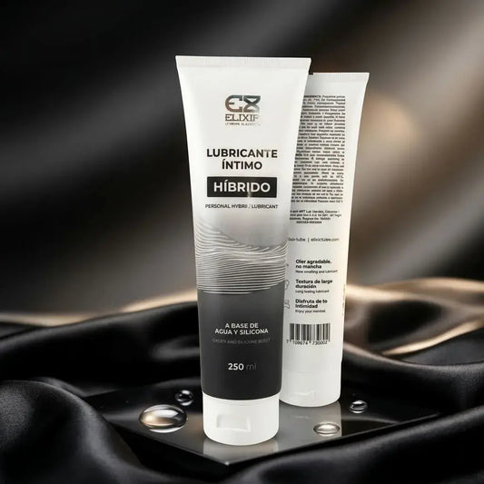 Lubricante íntimo híbrido base agua y silicona 250 ml. Textura suave, deslizamiento prolongado y mayor comodidad en cada uso.