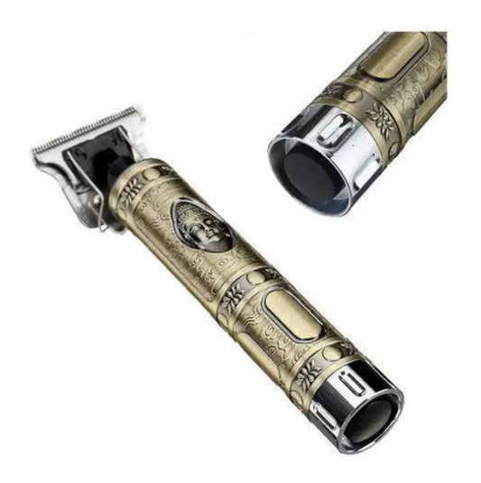 Máquina patillera recargable Buda con cuchilla en T, peines de 1 mm, 2 mm y 3 mm, diseño ergonómico y antideslizante para delineado, perfilado y recorte de cabello.