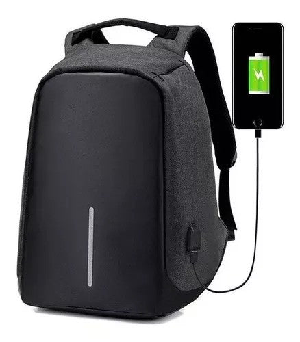 Maleta antirrobo impermeable para portátil de hasta 15 pulgadas, con puerto USB externo, compartimento acolchado, correas ajustables y diseño ergonómico para uso diario.