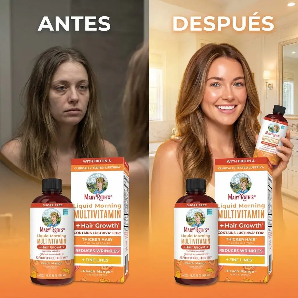 Multivitamínico líquido vegano de uso diario, fácil de tomar y diseñado para complementar la nutrición diaria de forma práctica.