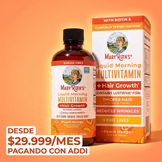 Multivitamínico líquido vegano de uso diario, fácil de tomar y diseñado para complementar la nutrición diaria de forma práctica.