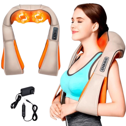Masajeador cervical para cuello, hombros y espalda alta, ideal para relajación, descanso muscular y uso diario en casa u oficina.