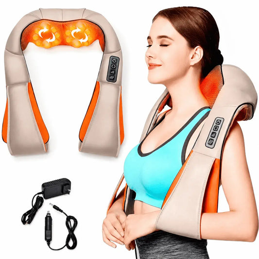 Masajeador cervical para cuello, hombros y espalda alta, ideal para relajación, descanso muscular y uso diario en casa u oficina.