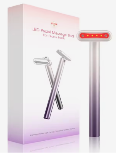 Masajeador facial antiedad con microvibración para rostro, cuello y contorno facial. Ayuda a complementar la rutina de cuidado, aplicar cremas y brindar masaje relajante.