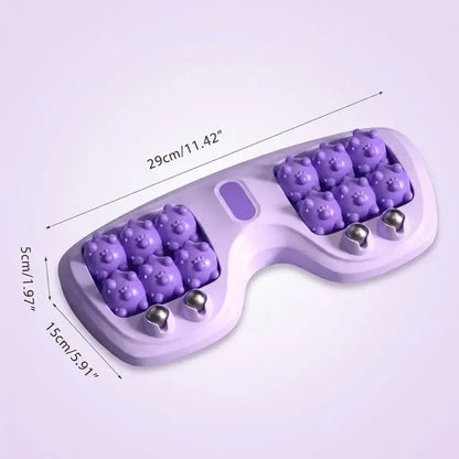 Masajeador manual para pies con rodillos e imanes, diseño ergonómico y portátil. Ideal para disfrutar una sensación de descanso y relajación diaria.