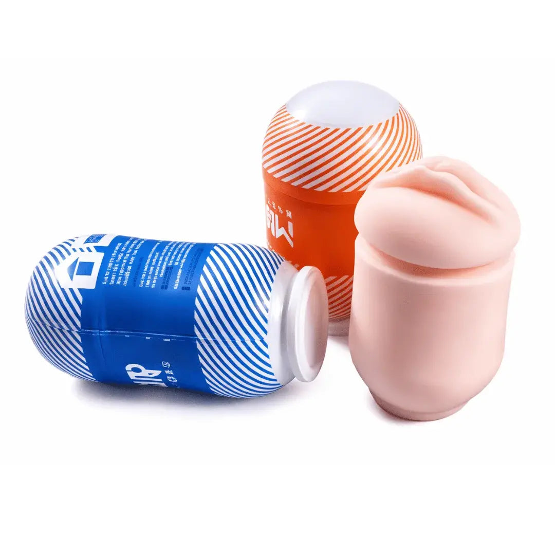 Masturbador masculino tipo huevo con interior texturizado y material elástico adaptable. Compacto, discreto y reutilizable.