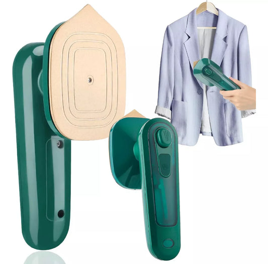Mini plancha de vapor portátil viajera con función de vapor vertical, diseño compacto y calentamiento rápido. Ideal para eliminar arrugas en ropa colgada, viajes, hogar y oficina.