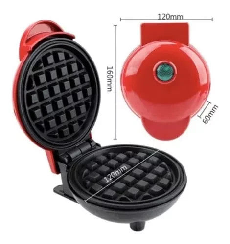 Mini Waflera Personal Antiadherente, compacta y fácil de usar para preparar waffles individuales en casa, oficina o cocina pequeña con limpieza sencilla.