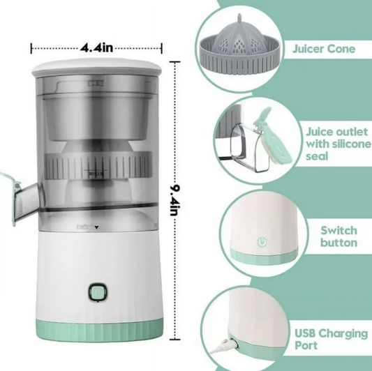 Extractor de jugos portátil recargable USB. Prepara bebidas saludables de frutas y verduras fácil, rápido y en cualquier lugar.