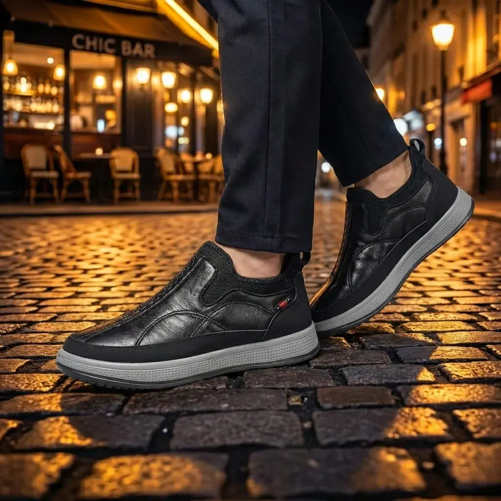 Mocasín Thermotrek™ para hombre con diseño moderno, ajuste cómodo y sensación de frescura diaria, incluye guía digital Camina sin dolor.