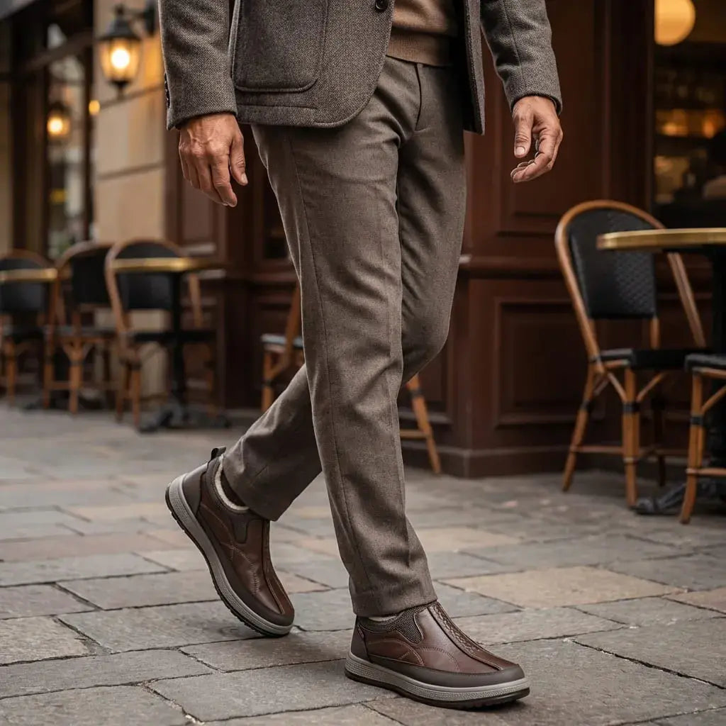 Mocasín Thermotrek™ para hombre con diseño moderno, ajuste cómodo y sensación de frescura diaria, incluye guía digital Camina sin dolor.