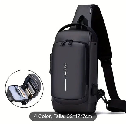Compra mochila antirrobo con puerto USB, diseño seguro y multifuncional con compartimentos amplios ideal para trabajo, estudio y viajes.