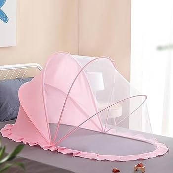 Mosquitero plegable portátil para bebé con malla transpirable. Protege contra mosquitos e insectos, ideal para cuna, viajes y uso en interiores o exteriores.