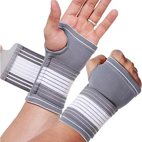 Muñequera ajustable con soporte para mano y muñeca, compresión regulable, material transpirable y diseño ergonómico para uso diario, trabajo o deporte