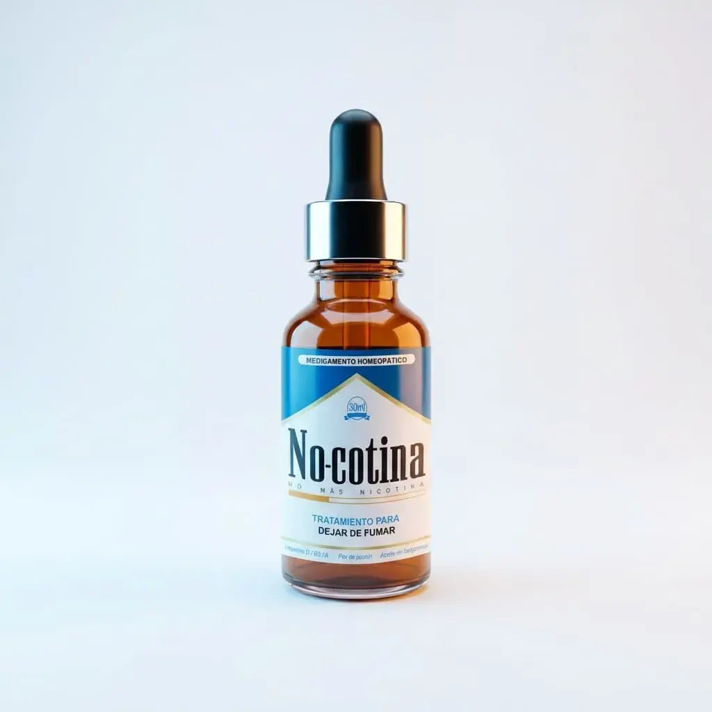 No-Cotina es un suplemento en gotas sublinguales que acompaña de forma natural el proceso de dejar de fumar, ayudando a manejar ansiedad y antojos dentro de una rutina de bienestar progresiva. Ideal como apoyo complementario.