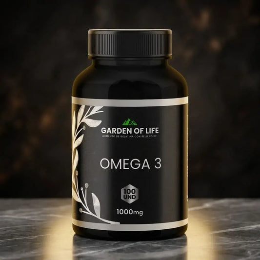 Omega 3 en cápsulas, frasco oscuro de 360 cc con termosellado de seguridad. Complemento para bienestar cardiovascular, cerebral, visual, piel y cabello.