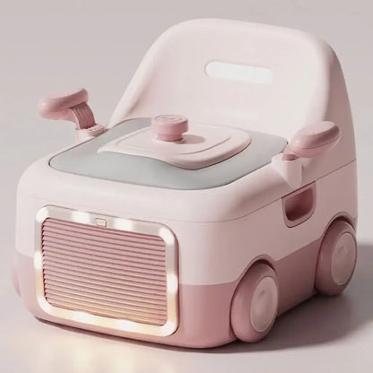 Orinal infantil de entrenamiento para niños con diseño ergonómico, base antideslizante y sistema de limpieza fácil. Ideal para aprendizaje del baño en casa o viajes.