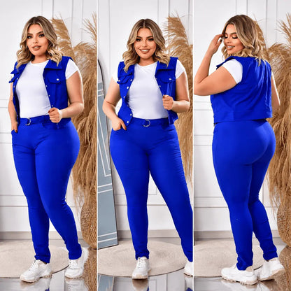 Compra pantalón para mujer en bengalina licrada, tiro alto y ajuste elástico, disponible en talla única y XL con excelente comodidad.