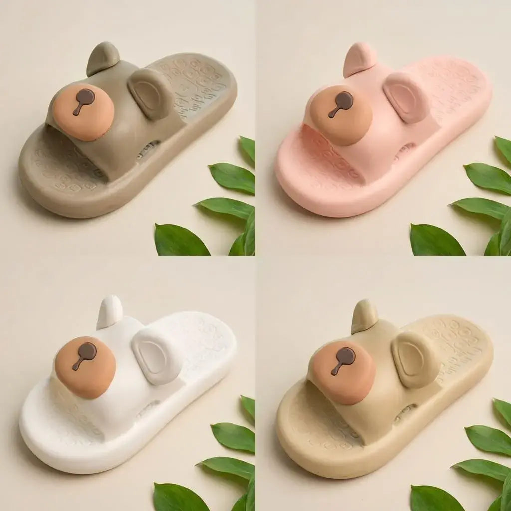 Pantuflas Deportivas Perrito para Dama con suela EVA extra suave, material liviano en polipropileno y talla doble. Ideales para casa, descanso y uso diario.